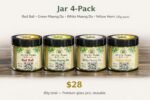 Sample 4-Pack — Red, Green, White, Yellow (20g each)