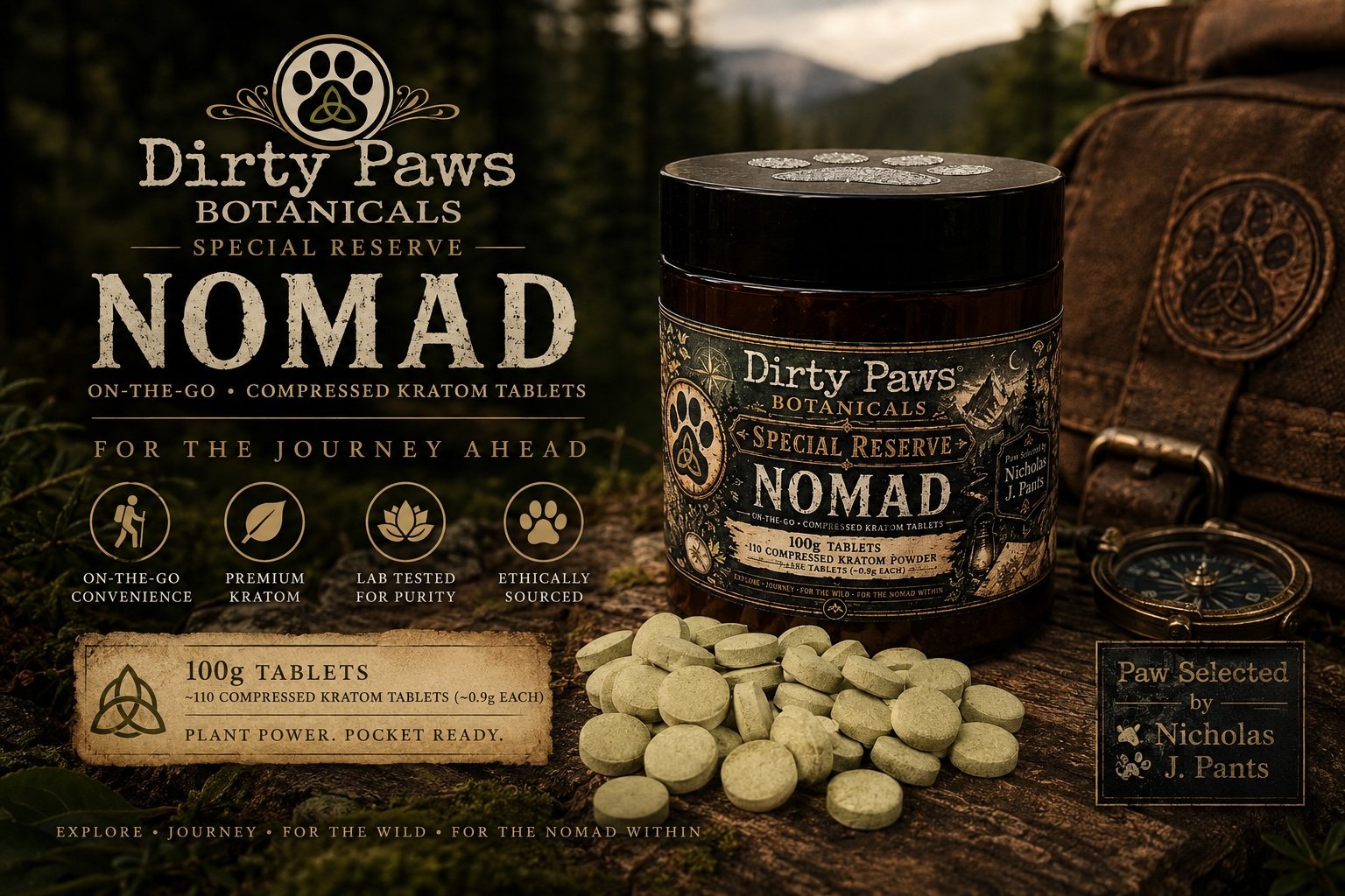 Nomad — Special Reserve Kratom Tablets